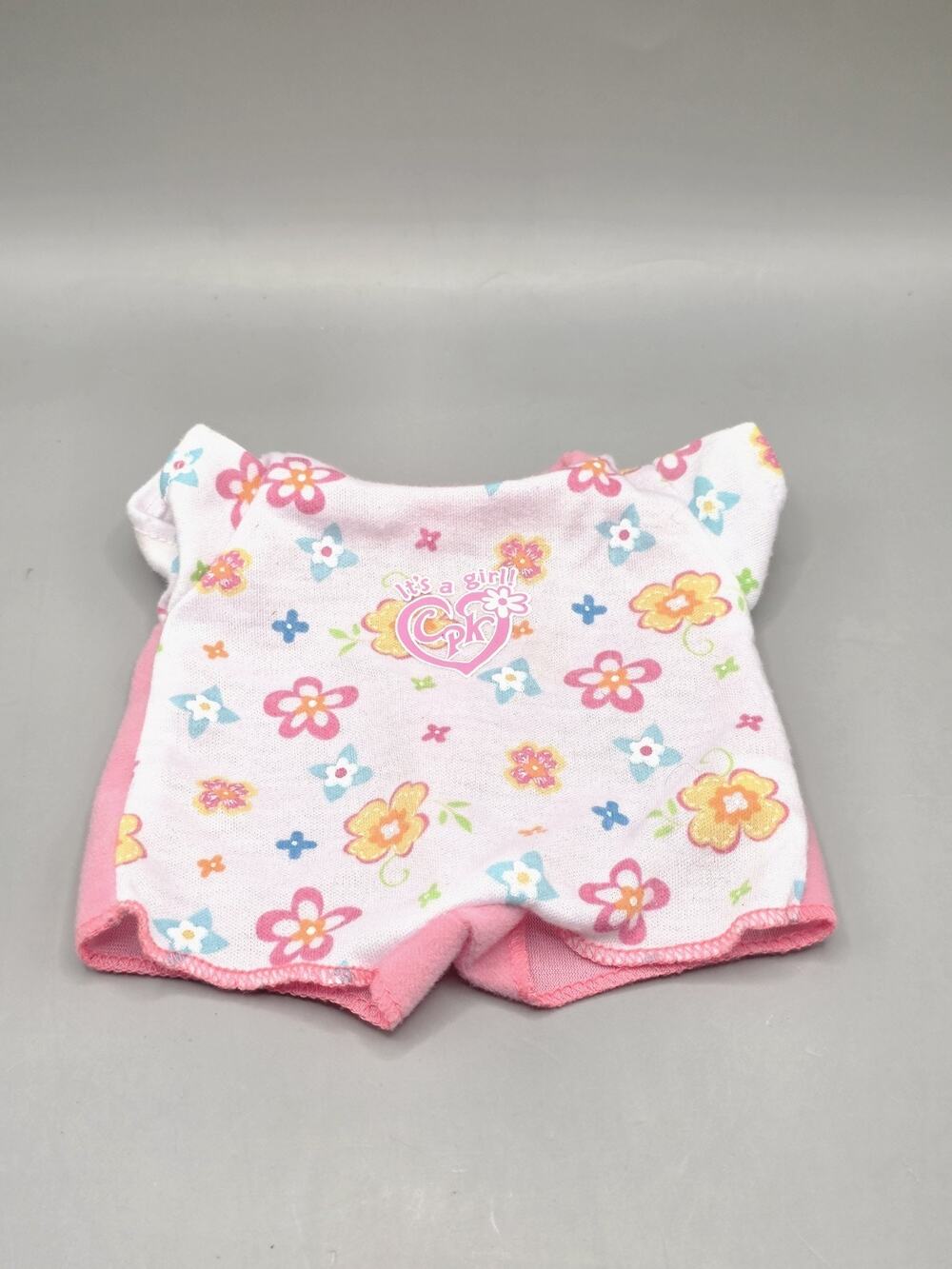 Vintage Cabbage Patch Kids Clothes Its A Girl Pink Floral Romper Doll...